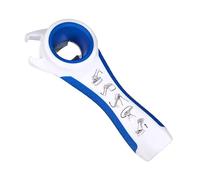 First Aid Only utensile multiuso 5 in1, apribottiglie, apriscatole, attrezzo multifunzione con impugnatura ergonomica per persone destre e mancine, bianco/blu, P-10009