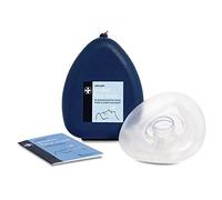 First Aid PADI Scuba Resuscitation Face Shield CPR Pocket Mask & Oxygen Port EMT in Hard Case - Blue