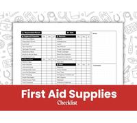 First Aid Supplies Log Book: Record Inspections, Restock Kits, and Ensure Safety Compliance with 100+ Pages