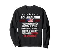 First Amendment Freedom of Speech 1st Amendment US Democracy Felpa