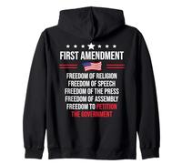 First Amendment Freedom of Speech 1st Amendment US Democracy Felpa con Cappuccio