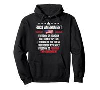 First Amendment Freedom of Speech 1st Amendment US Democracy Felpa con Cappuccio
