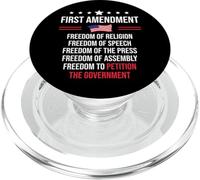 First Amendment Freedom of Speech 1st Amendment US Democracy PopSockets PopGrip per MagSafe