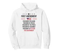 First Amendment Freedom of Speech Free Press 1st Amendment Felpa con Cappuccio