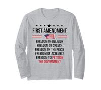First Amendment Freedom of Speech Free Press 1st Amendment Maglia a Manica