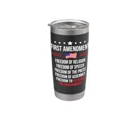 First Amendment Freedom of Speech US Democracy 1st Amendment Bicchiere termico in acciaio inox doppia parete