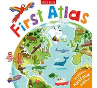 Children's - First Atlas: 48 Pages Full of Fun Facts and Colourful Maps - Includes Large World Map Poster 700mm x 900mm