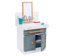 Little Tikes - Il mio primo lavandino con rubinetto funzionante, Con 12 accessori da bagno, Giocattolo interattivo multicolore, Età dai 2 anni in su