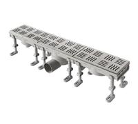 First canale sifonato in ABS 600x100 mm con griglia inox e chiusino