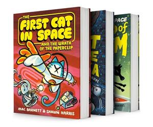 First Cat in Space Series, 3 Books Collection Set, The First Cat in Space Ate Pizza, The First Cat in Space and the Soup of Doom, The First Cat in Space and the Wrath of the Paperclip, by Mac Barnett