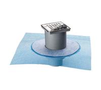 First Chiusino in ABS 100x100mm con sifone anti-odore rete e griglia inox