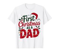 First Christmas As A Dad New Father Holiday Dad Design Maglietta