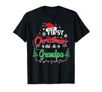 First Christmas As A Grandpa New Grandpa 1st Christmas 2025 Maglietta