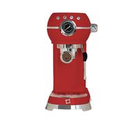 FIRST CLASS Macchina caffè Rossa Stile Vintage con Corpo in Acciaio