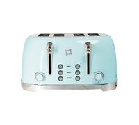 FIRST CLASS TOSTAPANE Azzurro doppio Stile Vintage con Corpo in Acciaio