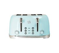 FIRST CLASS TOSTAPANE Azzurro doppio Stile Vintage con Corpo in Acciaio