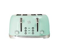 FIRST CLASS TOSTAPANE Verde doppio Stile Vintage con Corpo in Acciaio