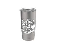 First Coffee Then Parenting Bicchiere termico in acciaio inox doppia parete