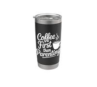 First Coffee Then Parenting Bicchiere termico in acciaio inox doppia parete