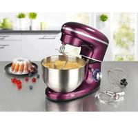 First Cuisine Robot da cucina 6 l, ciotola - 1.500 Watt in bacca con agitatore planetario con ciotola in acciaio inox, frusta, gancio per impastare, rosso