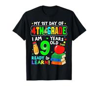 First Day of Fourth Grade My 1st Day of 4th Grade Girls Boys Maglietta