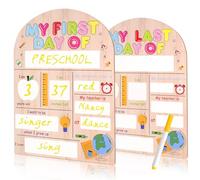 First Day of School Board Sign, My First and Last Day of School Messaggio Lavagna Lavagna riutilizzabile su entrambi i lati per studenti Fai da te Photo Prop Commemorate Back to Schoo l Supplies