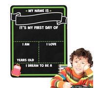 First Day of School Board | Tavola di legno su entrambi i lati, poster matematici, cartello fotografico, stile lavagna Last Day of Kindergarten, poster educativi grandi