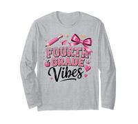 First Day of School Fourth Grade Vibes Maglia a Manica