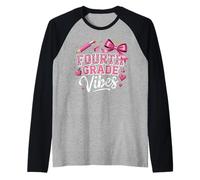 First Day of School Fourth Grade Vibes Maglia con Maniche Raglan