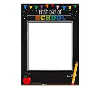 First Day of School Picture Frame - Back to School Photo Booth Props Frames with Cute Cartoon Patterns, Back to Schools Selfie Frame, Photo Props Kids Gift for Schoosl Kindergarten Preschool