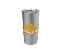 First Day Ready To Go Retro Groovy Style Bicchiere termico in acciaio inox doppia parete