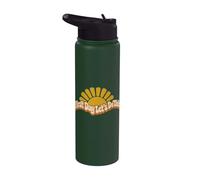 First Day Ready To Go Retro Groovy Style Stainless Steel Insulated Water Bottle