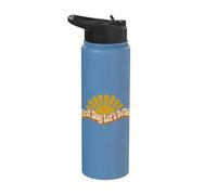 First Day Ready To Go Retro Groovy Style Stainless Steel Insulated Water Bottle