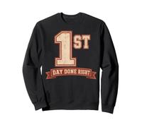 First Day Success Vintage Collegiate Style Felpa
