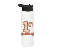 First Day Success Vintage Collegiate Style Stainless Steel Insulated Water Bottle