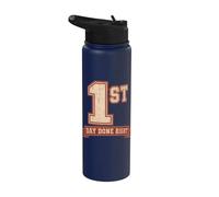 First Day Success Vintage Collegiate Style Stainless Steel Insulated Water Bottle