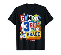 First Day Third Grade Baseball Back To School Boy Student Maglietta