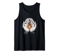 First Fire Cupped Hands Origini Umane Carbone Art Canotta