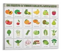First Foods Poster Fruits and Vegetables Vocabulary Chart for Babies Learning and Classroom Resource Decor(Framed,16x24inch(40x60cm))