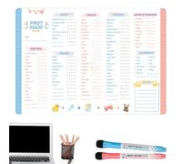 First Foods Tracker - Tracker ripetibile per il primo cibo del bambino, pianificatore settimanale dei pasti per bambini, lista di controllo magnetica per i primi alimenti del bambino, pianificatore