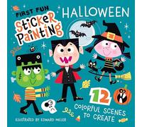 First Fun Sticker Painting Halloween: 12 Colorful Scenes to Create