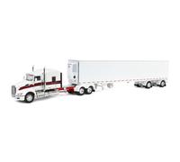 First Gear DCP 1/64 Bianco/Rosso Kenworth T660 W Spread Asse Reefer Trailer