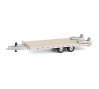 First Gear DCP 1/64 Coda di Castoro Equipment Trailer Argento Con Cromo Cerchi