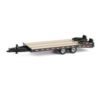 First Gear DCP 1/64 Coda di Castoro Equipment Trailer (Nero Con Bianco Cerchi)