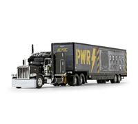 First Gear DCP 1/64 Nero AC/DC Power Up Peterbilt Semi Con Rimorchio 69-1064