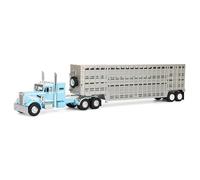 First Gear DCP 1/64 Peterbilt 351 - Camion da 91,4 cm con rimorchio Wilson Vintage Livestock 60-1816 da 13,7 m