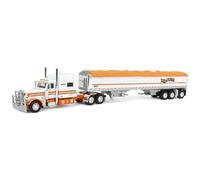 First Gear DCP 1/64 Peterbilt 389 Mid Roof Sleeper con Wilson Pacesetter 50ft Tri-Axle Grain Trailer, Tri-State Commodities 60-2024