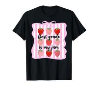 First Grade è Un Fiocco da Donna My Jam Strawberry 1st Grade Teacher Maglietta