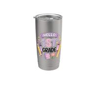 First Grade Girls Back to School Cute First Day Student Bicchiere termico in acciaio inox doppia parete