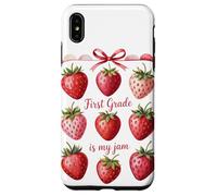 First Grade Is My Jam Fragola Carina Maestra Scuola Custodia per iPhone XS Max